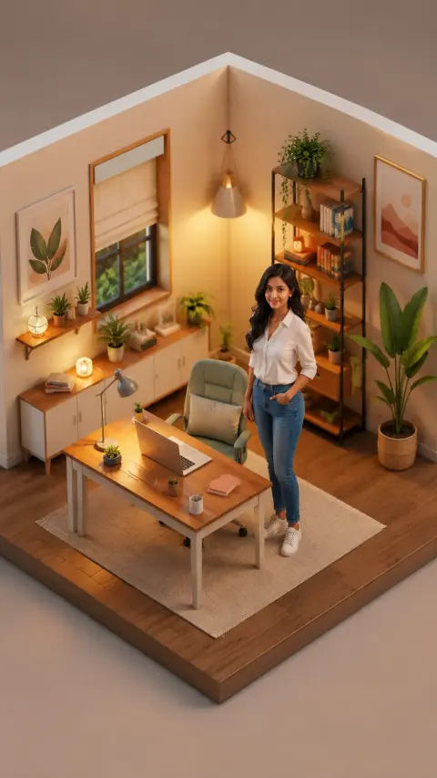3D Isometric Home Studio