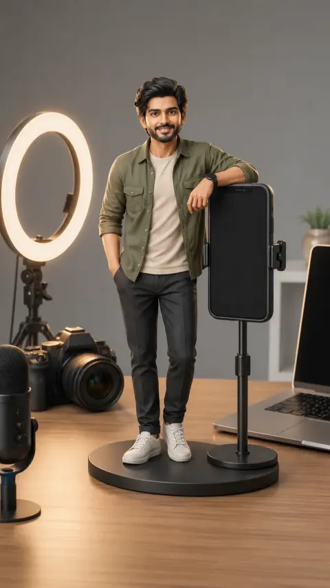 3D Creator Desk Mockup