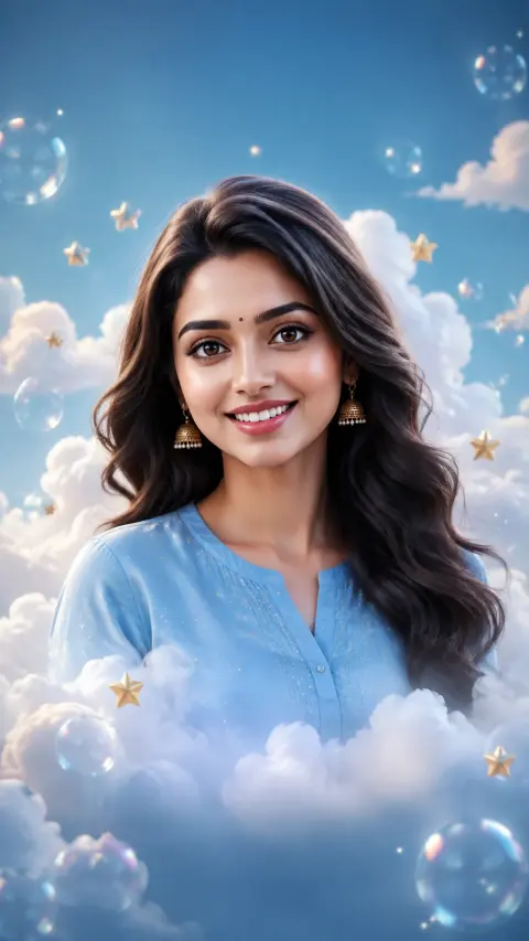3D Floating Cloud Portrait