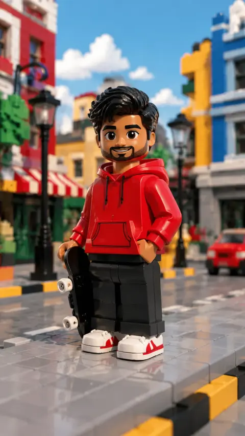 3D Block City Skater
