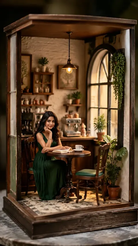 3D Miniature Cafe Diorama