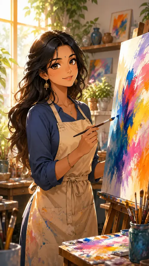Anime Sunlit Artist Studio