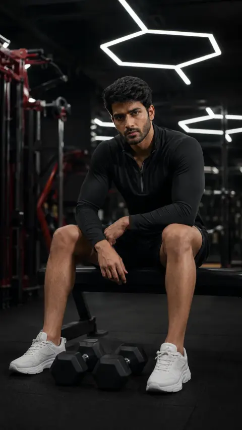 Luxury Bench Dumbbell Pose
