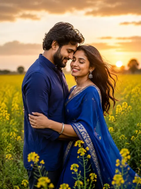 Mustard Field Couple