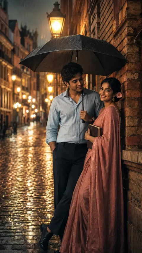 Retro Cobblestone Umbrella Date