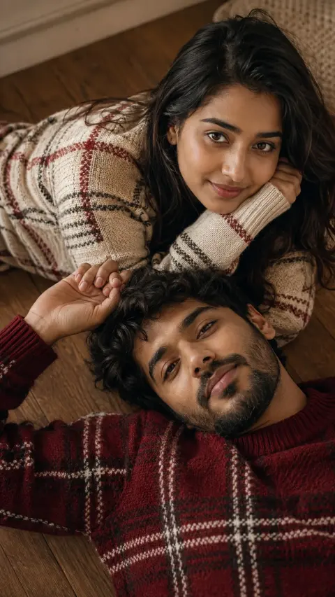 Cozy Floor Couple Portrait