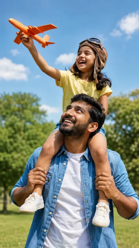 Toy Plane Father and Child