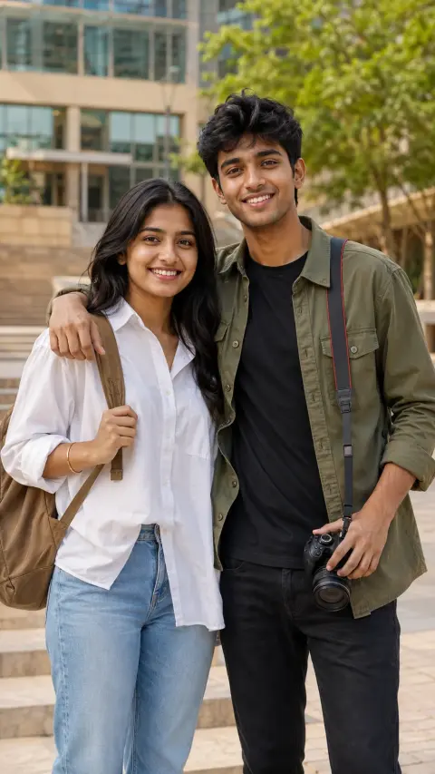 College Campus Siblings
