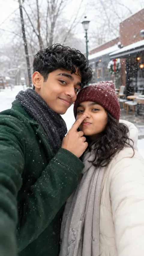 Winter Sibling Selfie