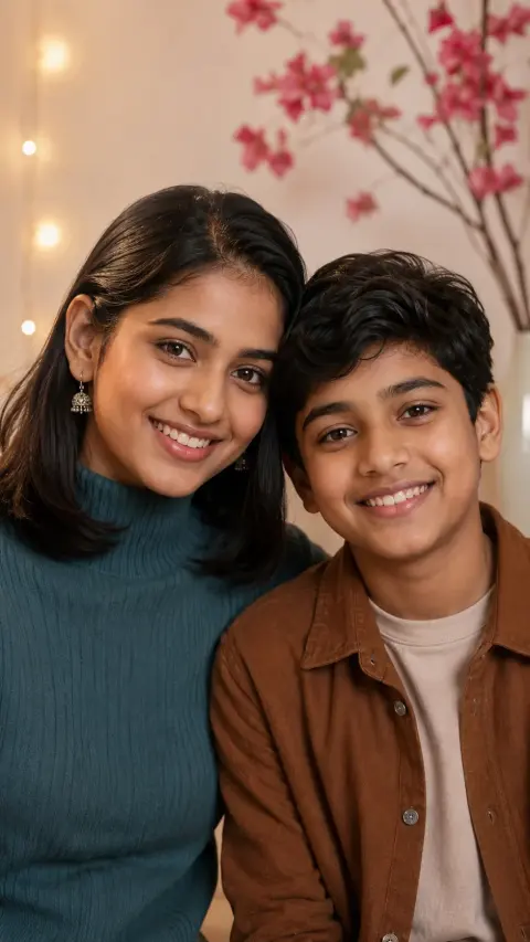 Indoor Sibling Portrait