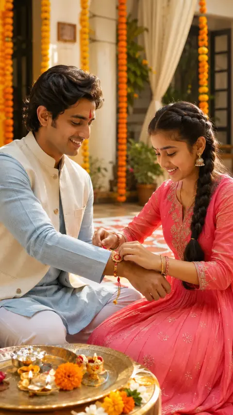 Raksha Bandhan Sibling Portrait
