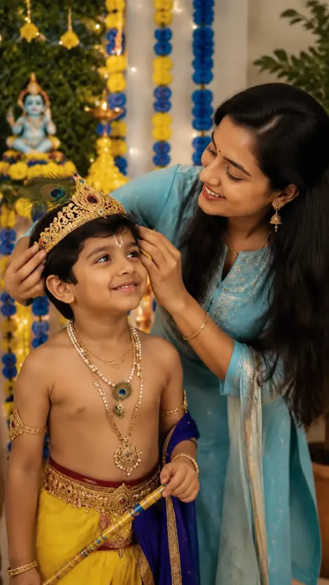 Krishna Crown Siblings