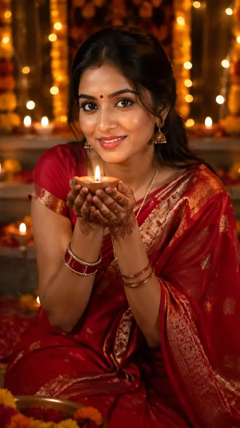 Diwali Diya Portrait