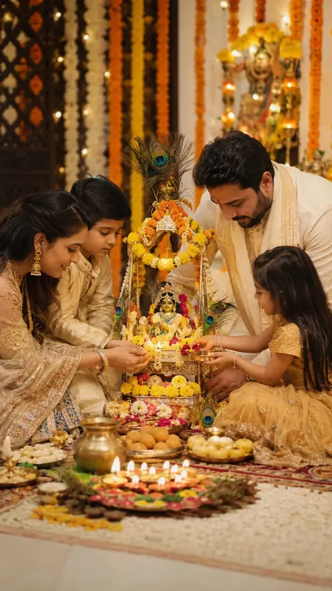 Janmashtami Family Puja Jhula
