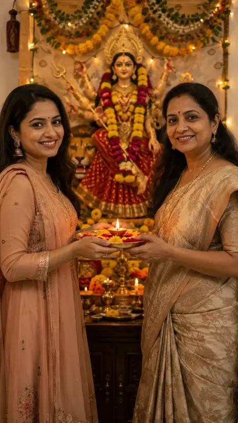 Mother Daughter Aarti
