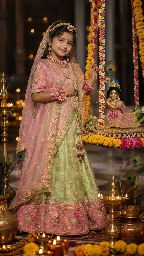 Janmashtami Radha Girl Portrait