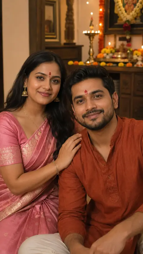 Bhai Dooj Warm Sibling Portrait