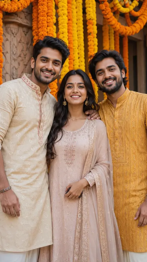 Dussehra Friends Traditional Portrait