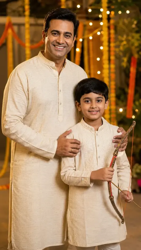 Father Son Dussehra Moment