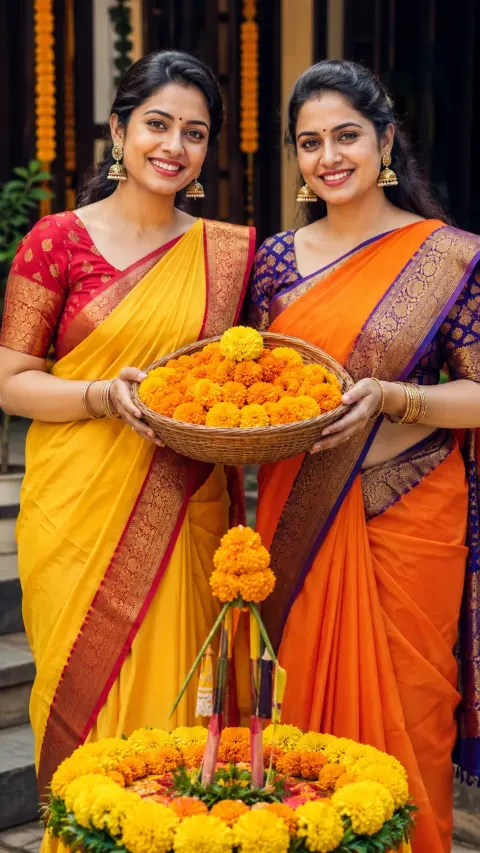 Sisters Dussehra Flowers