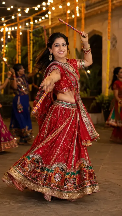 Garba Queen in Red