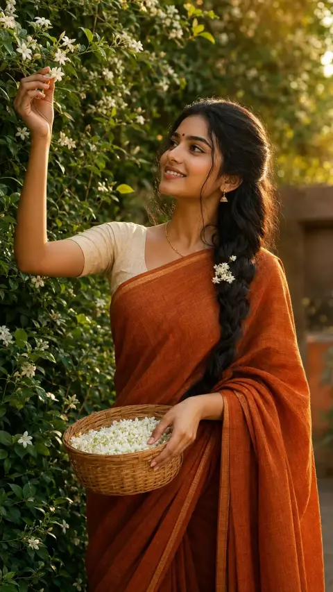 Jasmine Basket Saree