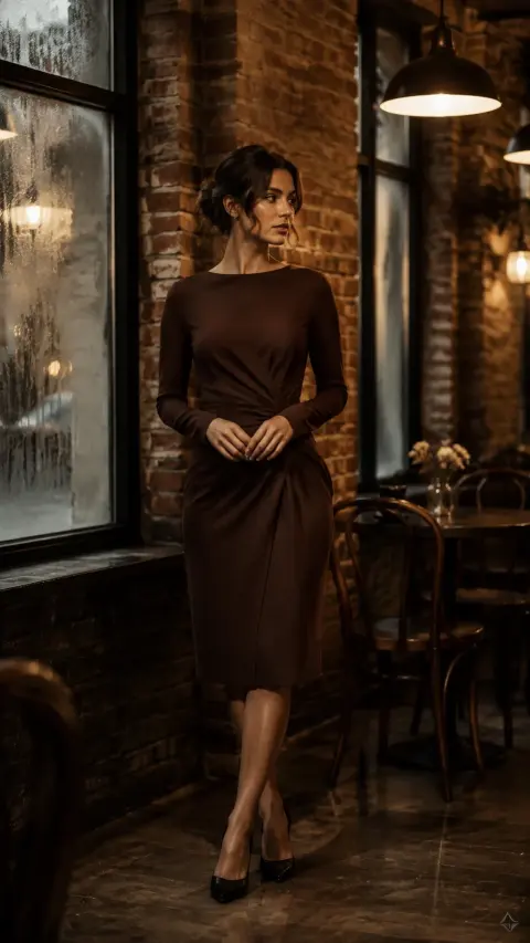 Chocolate Cafe Western Dress