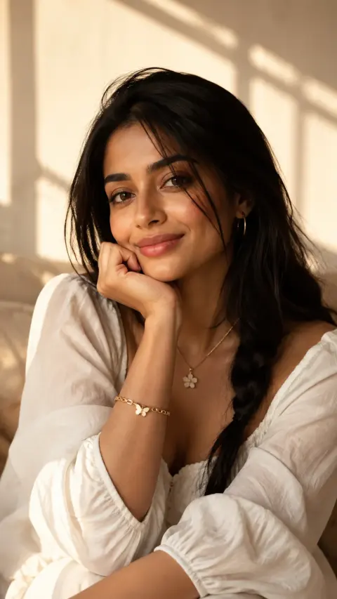 White Blouse Window Portrait