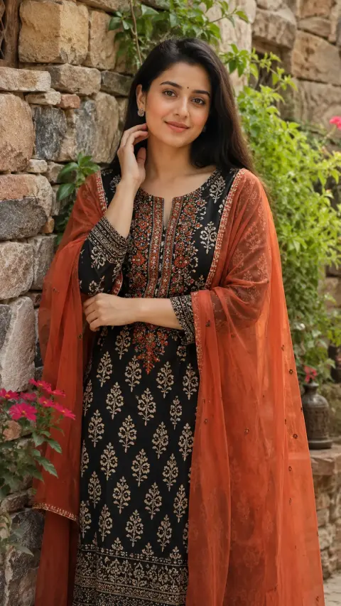 Block Print Garden Kurti