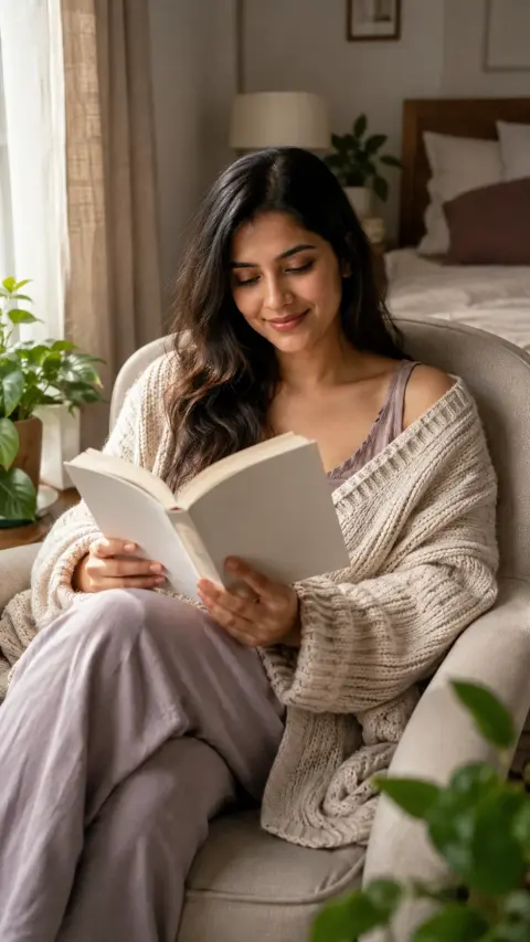 Lifestyle Cozy Bedroom Reading