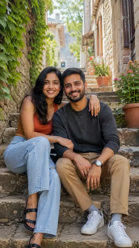 Old Town Staircase Romance